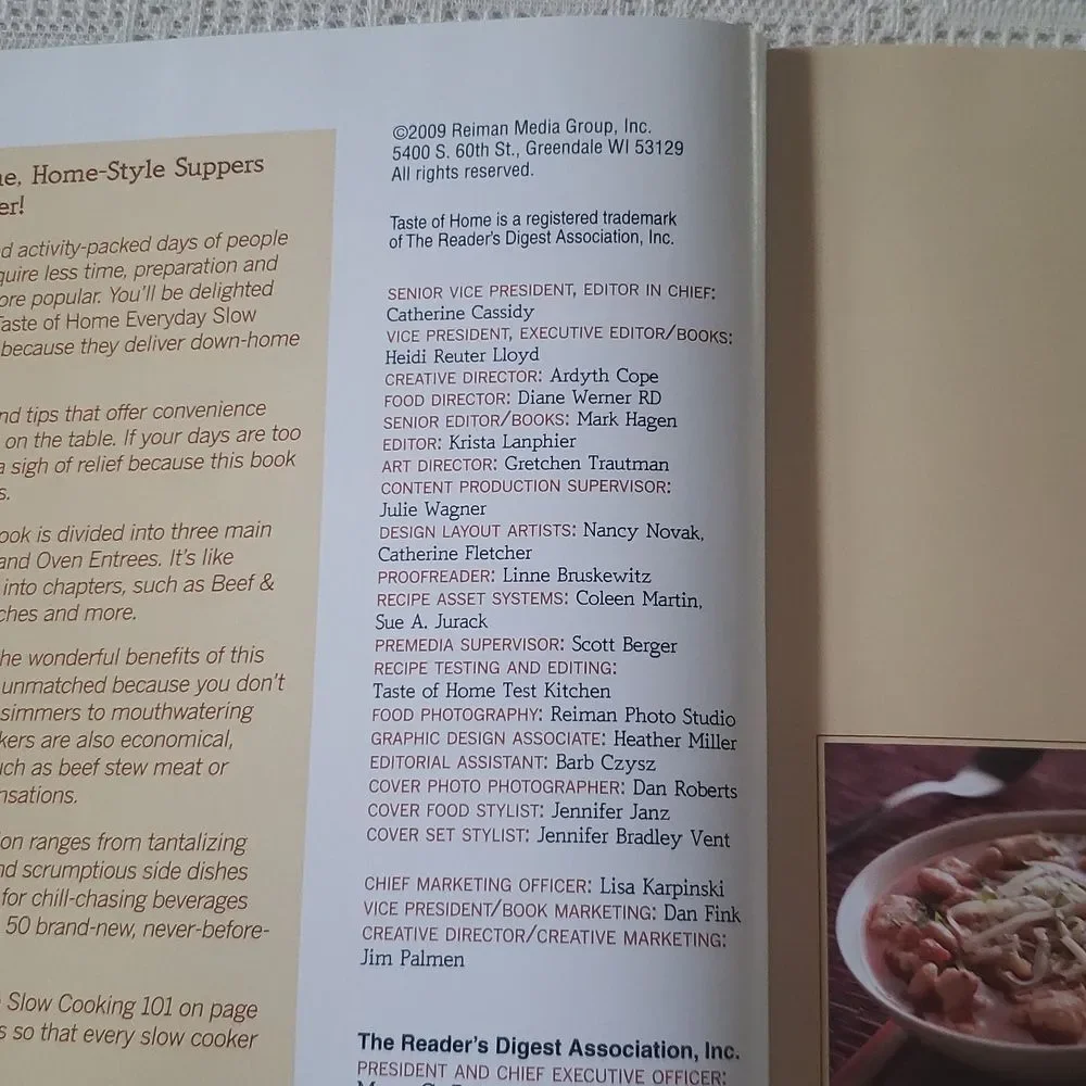 Taste of Home Everyday Slow Cooker & One Dish Recipes - Hard Cover (2009)